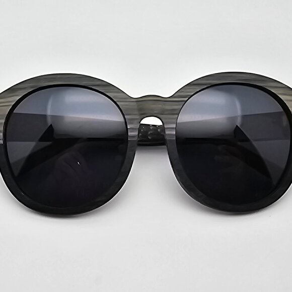 Linda Farrow 3.1 Phillip Lim PL/166/1 Grey Horn Stripe Frame Grey Len Sunglasses main image 6